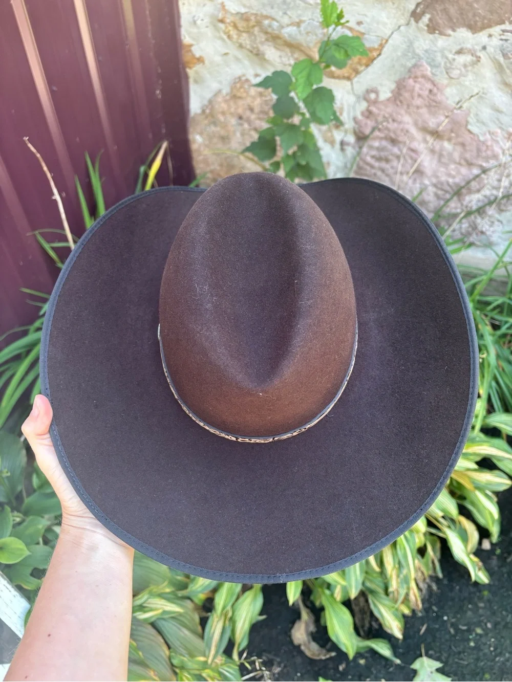 NIB Charlie 1 Horse Deuces Wild Chocolate Felt hat Sz 6 7/8